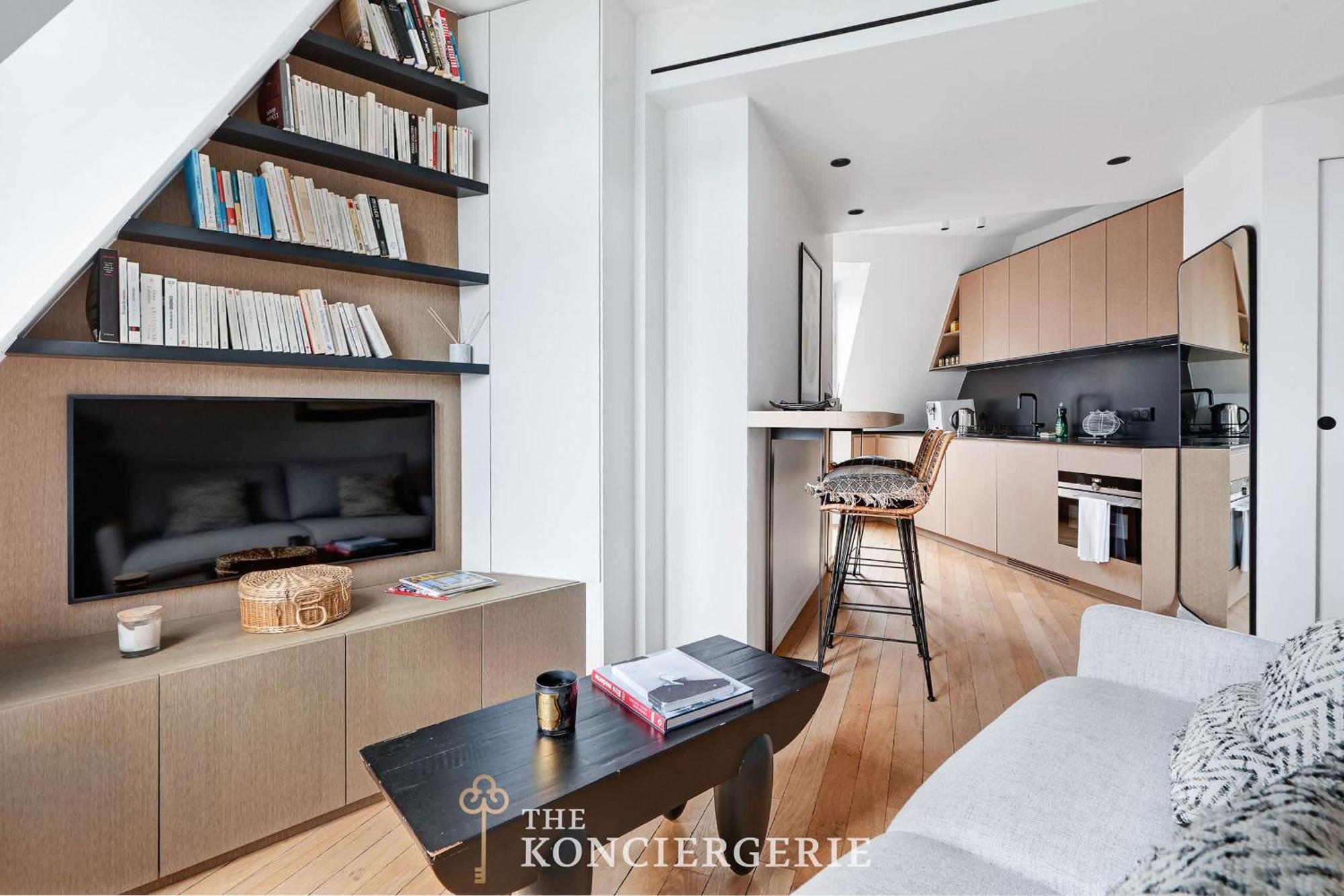 Appartamento Luxe Sous Les Toits De Avec Vue Tour Eiffel Parigi
